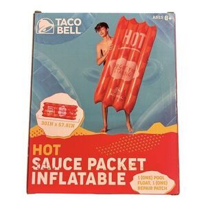 Taco Bell Pool Float Hot Sauce‎ Packet Inflatable 30x57.8" "Caught You Staring”